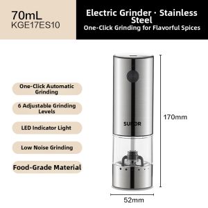 Supor | Electric Pepper Grinder Stainless Steel For Home