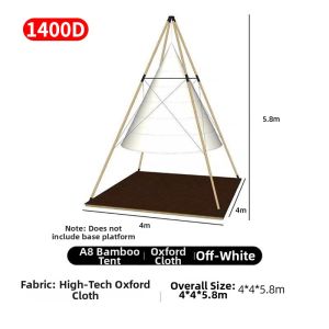 MUJOD | Waterproof Elevated Conical Tent for Outdoor Cafe