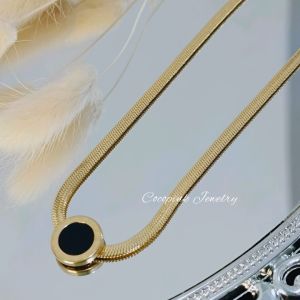 Kalung Titanium Anti Karat Liontin Mata Hitam Terlaris Cocopink Jewelry