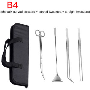 Aquarium Cleaning Tools Set Wave Scissors Tweezers Aquatic Plant Grass Trimming Stainless Fish Tank Tools Aquarium Accessories