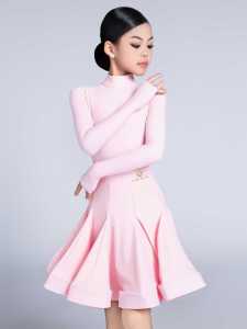 Kaysia Dance Costume Professional Latin Dance Competition Uniform Matte Nylon Performance Dress for Girls European Standard