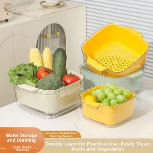 Double Layer Durable Anti-drop Drain Basket Large