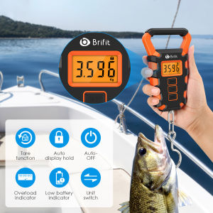 Brifit Digital Fishing Scale 50kg/15g Portable Travel Luggage Scale Weigher With 1m Scale Abs Fish Control 手提秤