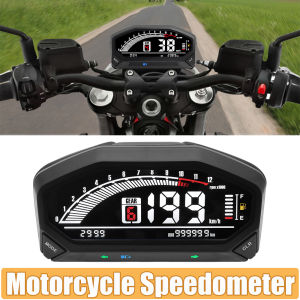 2024 New LED Adjustable Speedometer 10000 RPM Display Speedometer Odemeter Tachometer Gaugr Moto Dashboard for 1 2 4 Cylinder