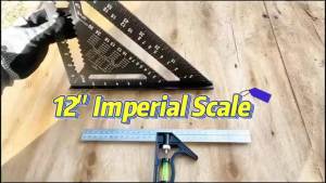 Premium Rafter Square and Combination Triangle Square Set Woodworking Framing Square Ruler and Protractor Tool Set
