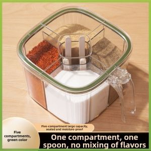 Multi-compartment Condiment Organizer Spice Bottle Set