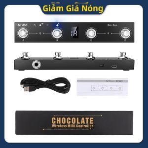 M-VAVE | Bộ Điều Khiển MIDI M-VAVE Chocolate BT Không Dây Sạc Lại Được 4 Nút Điều Khiển Bằng Ứng Dụng Phần Hiệu Ứng Guitar Kim Loại