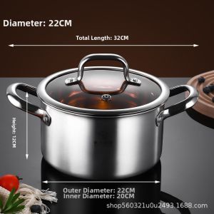 Non-Stick Cooking Pot Set 304 Stainless Steel Thickened