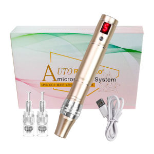 ปากกาเดอร์มาเพ็นไฟฟ้า อุปกรณ์ไมโครนีดเดิลลิ่งสำหรับความงามบนใบหน้า เครื่องมือดูแลผิว ระบบเดอร์มาเพ็นอัตโนมัติ