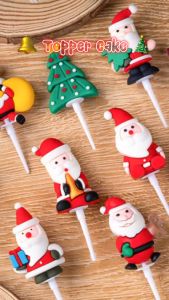 Gratis Semua - Dekorasi Cake Merry Christmas / Topper Kue Pohon Natal