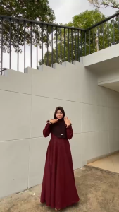 Hermosa - Gamis Emboss Zam Zam Tangan Renda Wolfis Premium Umbrella 4m