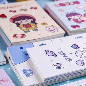 A5/B5 Simple Notebook Set School Supplies 30 Sheets Sewing Binding Notebooks 5pcs/set