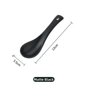 Ceramic Soup Spoon Large Handle Home Commercial