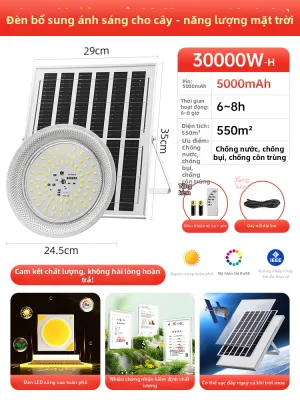 ZHENNIU | Đèn LED Quang Phổ Toàn Phần Sử Dụng Năng Lượng Mặt Trời cho Cây