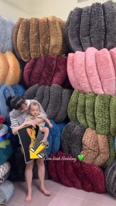 [ XẢ KHO ] SET 5 món Cotton Poly nhập khẩu (Cam Đào Caro )--- miễn phí bo chun drap ga giường