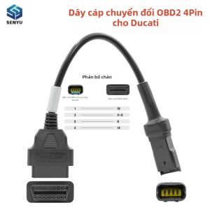 Cáp Chuyển Đổi Ducati 4 Pin Sang 16 Pin OBD2 Dụng Cụ Quét Chẩn Đoán Xe Máy Đầu Đọc Mã Lỗi Đầu Nối Mở Rộng