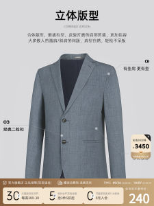 Shanshan Mens Casual Business Suit Jacket Standard Fit Polyester Viscose Spandex Spring New Style Long Sleeve Solid Color