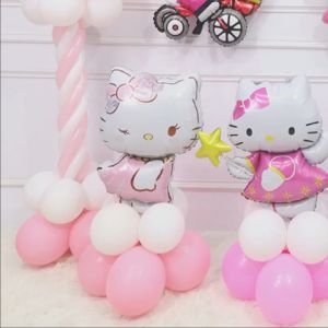 Set Trang Trí Sinh Nhật ️🎈️🎈HELLO KITTY️🎈️🎈 Siêu Dễ Thương Cho Bé Gái Đầy Đủ Như Hình Tặng Kèm Đồ Bơm Băng Dính