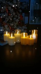 LED Flameless Electric Candle Light Romantic Simulation Pillar Candle Wedding Home Decoration Simulated Candle