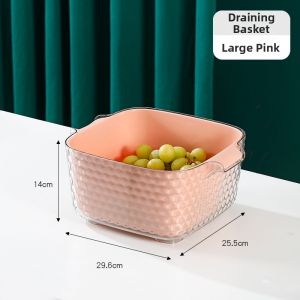 Double Layer Fruit and Vegetable Basket For Drainage