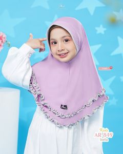 ARRAFI Hijab Instan AR 849 Kids Anak Perempuan Stella Premium Polos Rempel Pet Antem √ Armyna Hijab ||