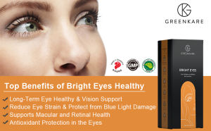 Bright Eyes Eye Support with Lutein Blueberry & Bilberry EXTRACT - Dry Eyes Healthy Vision Blue Light Defense Macular & Retina Health 60 Veg Caps