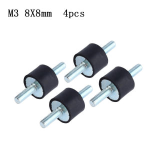 4Pcs Male Thread Rubber Vibration Isolators M3 M4 M5 M6 M8 M10 Anti Shock Absorber Mounts for Pump Car Boat CNC Machine