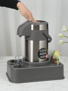 Stainless Steel Insulated Water Bottle Heat Preservation Flask Press Type Warm Water Pot 316 Inner Tank Office Use 4L Capacity