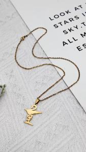 Bandai | Bowl of Hygieia Necklace Pharmacist Snake Staff Symbol Pendant Pharmacy Graduation Commemorative Titanium Steel Lock Chain