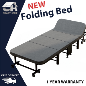 【In Stock-ships within 24H】 Luxury Folding Bed with Mattress Katil Lipat Reclining Chair Portable Adjustable Heavy Duty折疊床