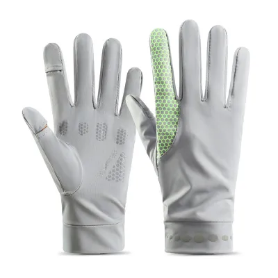 UV Protection Sunscreen Gloves Summer Thin Ice Silk Driving Anti-slip Outdoor Sports Breathable