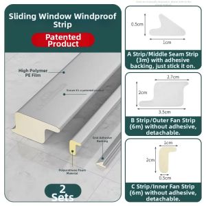 WEVOLA | Sealing Strip for Sliding Windows and Plastic Steel Windows Windproof and Soundproof