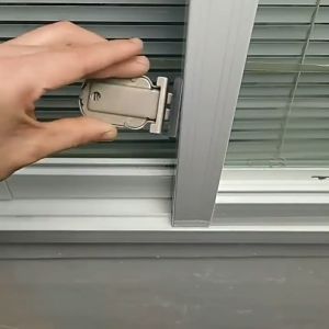 Window latch sliding window anti-theft lock child safety protection limiter screen lock carabiner Push Window Child Safety Lock Adjustable Security Door Latch Anti-Theft Lock Direct Sales Window Limit Protection Lock