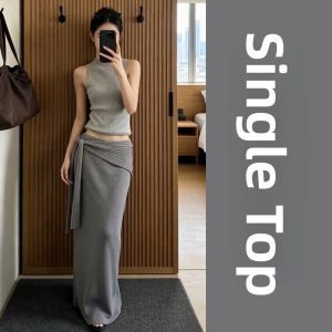 SENWA | Korean Style Grey Bodycon Dress Summer