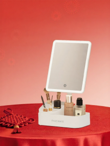 ASCINATE | Large Capacity Storage LED Makeup Mirror Desktop
