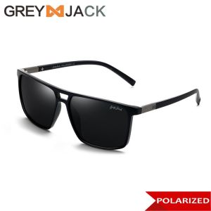 Grey Jack Kacamata hitam Sungglasses Polarized Anti UV Anti Silau TR90 Model kotak Fashion pria dan wanita SA 2202