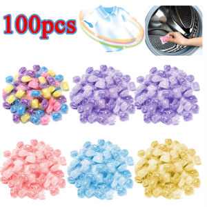100pack Laundry Beads Premium Fragrance Long-lasting Scent Gentle Odor Remover Fabric Softener & Freshness Clothes Cleaning Pods