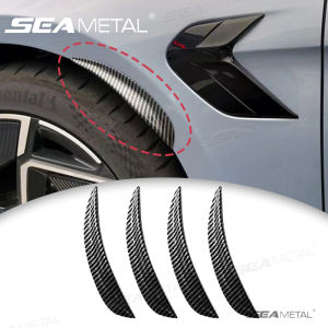 SEAMETAL 4Pcs/Set Car Wheel Eyebrow Arch Trim Side Fender Flare Strip Universal Curved Anti-Scratch Wheels Lip Strip Car Sticker