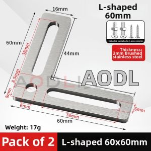 ciiemen | Adjustable Long Hole Stainless Steel Corner Bracket for Panel Fixing and Support