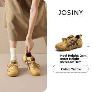 Josiny | Elevating Red Derby Shoes Vintage Breathable Casual Sport