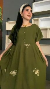 Dress Hamil Busui Kekinian - Daster Chibi Jumbo - Baju Daster Hamil Jumbo