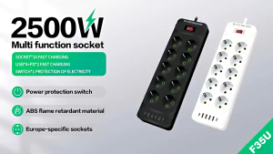 Taffware Colokan 10 Lubang Soket USB Type C EU Plug 10A 110-250V 2500W - QL-1077U / QL-1078U
