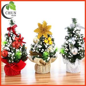 Cây thông noel để bàn cao 20cm trang trí bàn làm việc giá sách kệ tủ làm quà tặng