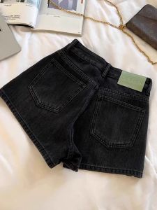 High-Waist Pear-Shaped Denim Shorts for Women Summer Thin Style Large Size Slimming Leggings With Zipper and Button