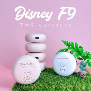 Disney F9 TWS Tai nghe Bluetooth không dây BT5.0 Tai nghe thể thao Khử tiếng ồn Điện thoại Bluetooth không thấm nước Tai nghe có mic Hỗ trợ Gọi video IOS Android Universal