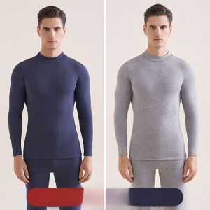 MiiOW | Mens Cashmere Thickened Warm Underwear High Collar Anti-Cold Autumn Clothes Set Comfortable Long Sleeve Long Pants For Autumn And Winter