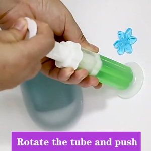 【5PCS/Set】15PCS Flower Stamp Gel Toilet Bowl Cleaner 5 Colors Bathroom Long Lasting Air Freshener Deodorizing Flask Odor Remover for Household Cleaning