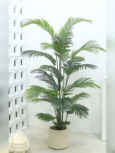 Artificial Plants big size 12 leaves 60-70cm Artificial Palm Leaves artificial fiddle plant Monstera plant Fiddle Leaf Fig Tree Ficus Lyrata Plant For Indoor House Home Wedding Office Decoration