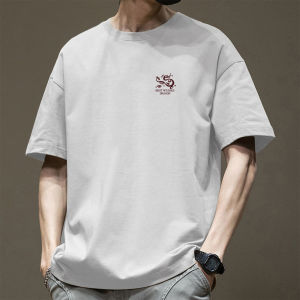 JIANMUJI | New Heavy Cotton Mens Loose Short Sleeve T-Shirt