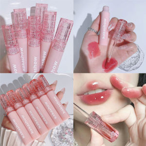 Ta💋.Water Light Lip Glaze Musim Semi Musim Panas Kaca Doodle Bibir Pelembab Lipstik Putih Kabut Air Embun Bibir COD